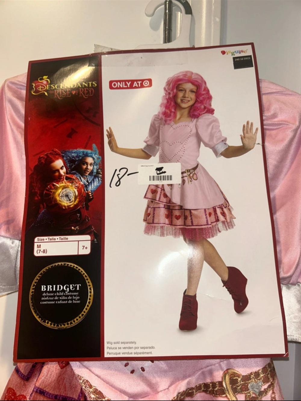 Descendants three Bridget Girls' Pink Costume Dress – Kids Costume